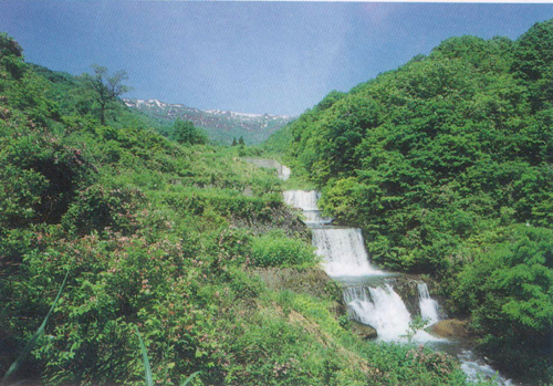 A group of sabo dams and groundsill works at the Bannai River